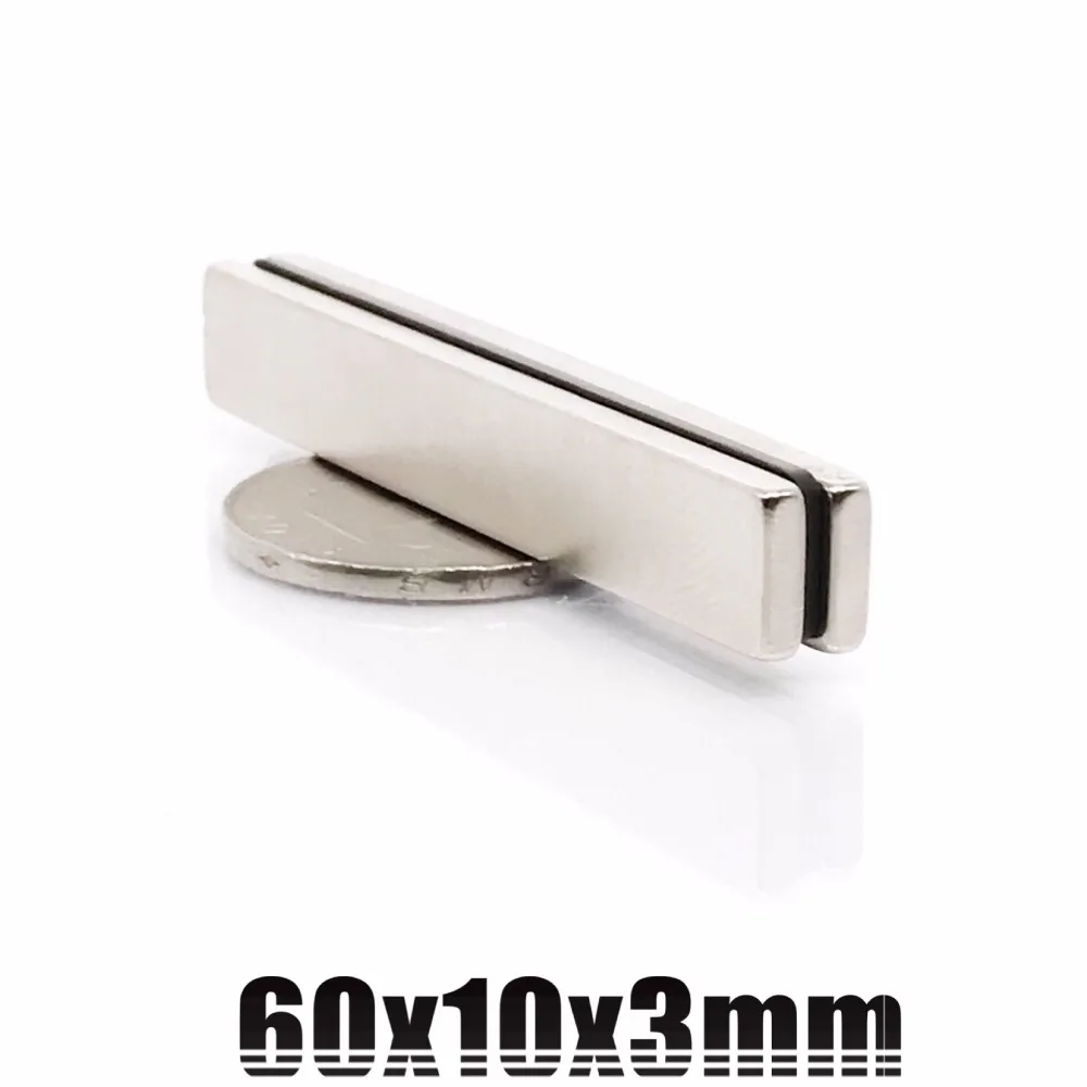 Неодимовый магнит 10 шт. 60 мм X 3 мм|neodymium block magnet|block magnetrare earth |