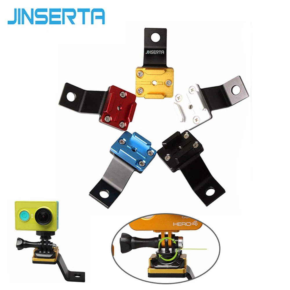 

JINSERTA Motorcycle Rearview Mirror Aluminum Alloy Stent Fixed Bracket Holder For Gopro Hero 6 5 3 3+ 4 Xiaomi Yi SJCAM SJ4000