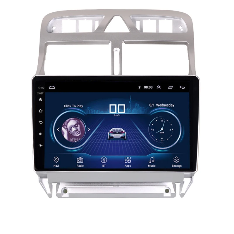 Clearance 9inch IPS and 2.5D Touch Screen Android 8.1 Car DVD GPS Navigation for peugeot 307 307 cc 2004 to 2011 2012 2013 Radio Stereo 1