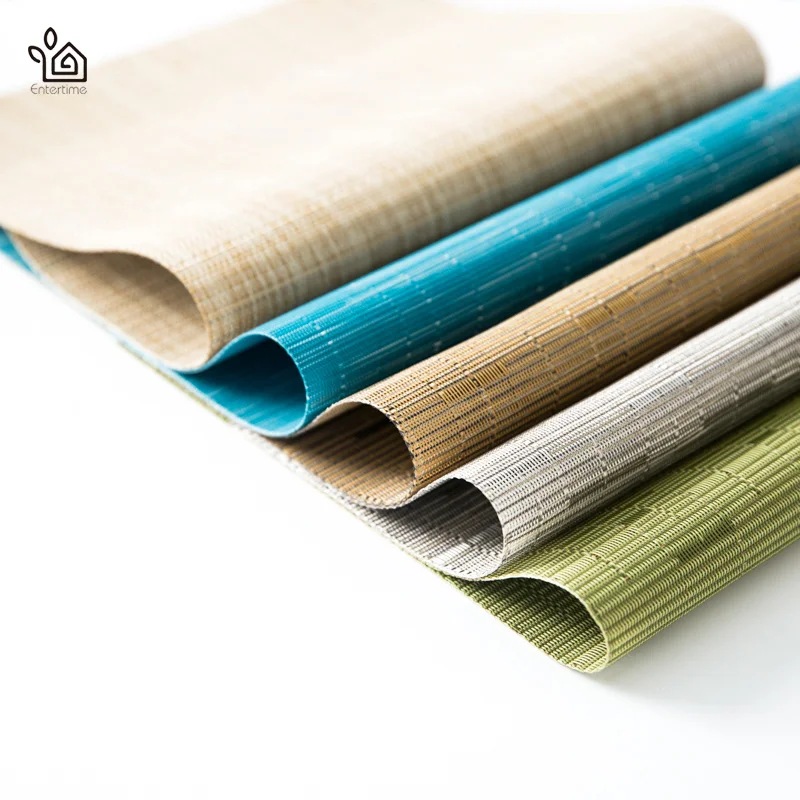 

Entertime 45X30cm PVC Placemats Heat Resistant Non Slip Table Mats Waterproof Dining Placemats Coasters Table Decoration