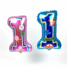 

12inch 1st Foil Balloons Number Inflatable Air Ballons For Birthday Party diy Decoration Baby Showers Toys Room Ornaments Gifts