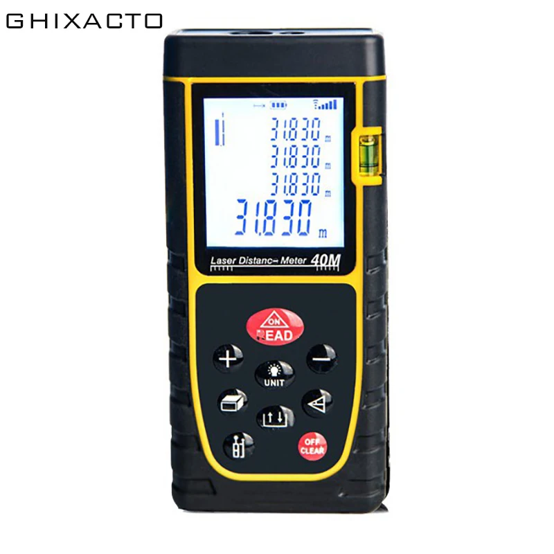 GHIXACTO 40M Laser Ruler Rangefinders Digital Distance Meter Measurer Range Finder Lazer Metreler Build Laser Tape Range Finder
