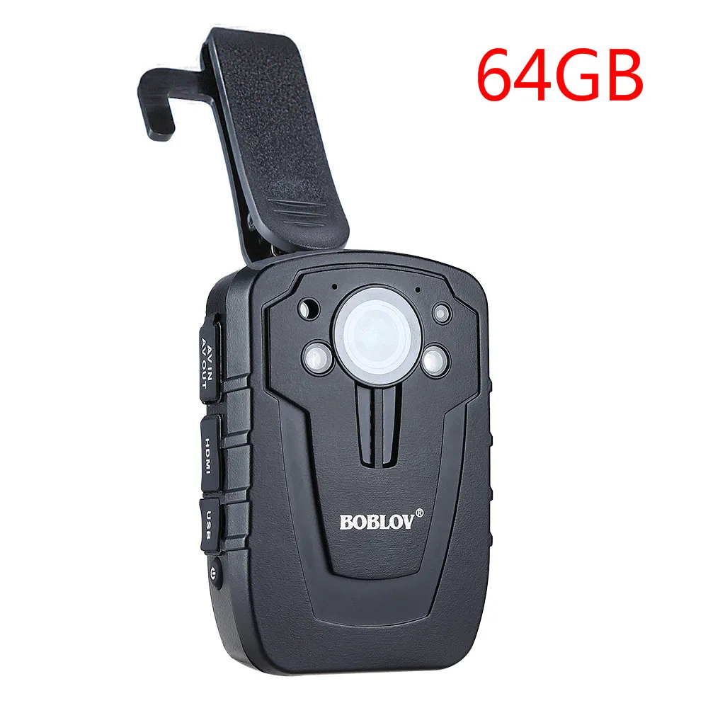 HD31-D камера для тела, полицейская камера, 32 ГБ, HD, 1080 P, с отворотом, потертая видеокамера, DVR, Ambarella A7 IR, камера ночного видения - Цвет: Черный