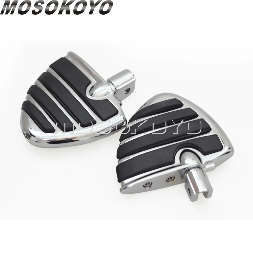 Широкая подставка для ног с крылом хромированная Suzuki Boulevard M50 M90 M109R Honda Gold Wing GL1800 2001