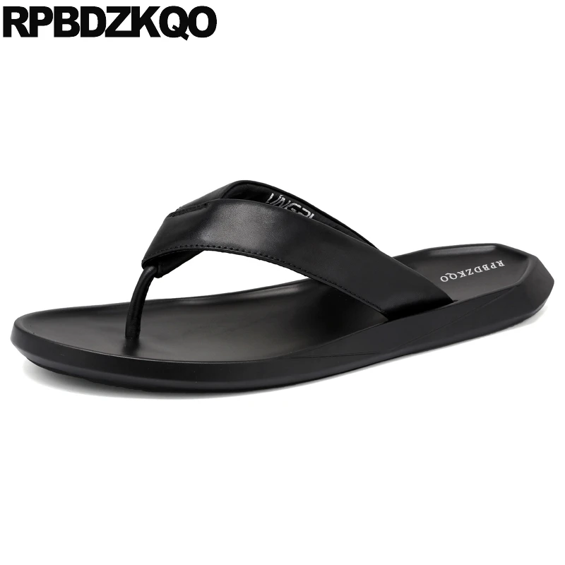

slip on leather slippers beach slides native waterproof flip flop designer shoes men high quality famous brand open toe italian