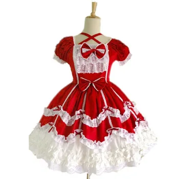 

Customized Kawaii Kid Girl Sweet Big Bowknot Dress Birthday Party Lace Layered Princess Ball Gown Summer Children Lolita Dresses