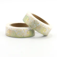 1PCS Foli Cloud Washi Tape DIY Decoration Scrapbooking Planner Masking Tape Kawaii Stationery Adhesive Tape 1 5cm 7m cute socks washi tape diy decoration scrapbooking planner masking tape adhesive tape kawaii stationery