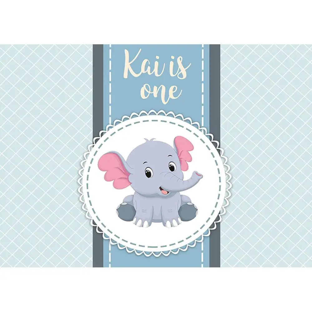 Funnytree Customize Vinyl Photography Backdrop Cute Baby Elephant