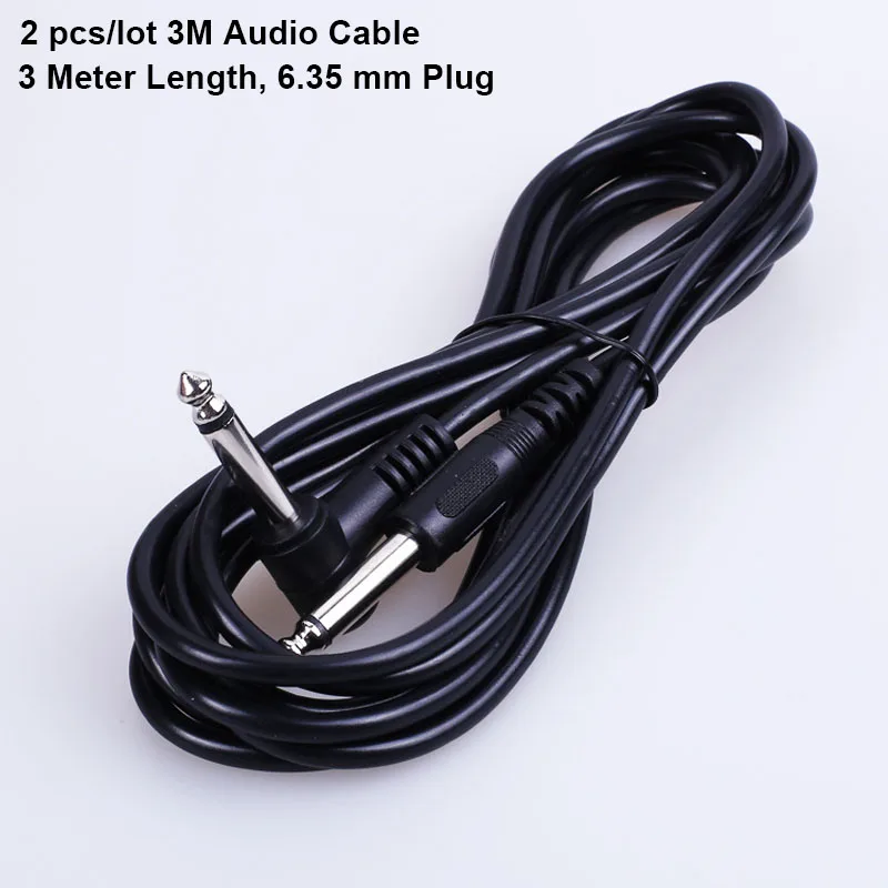 2 pcs/lot 3 Meter Audio Cable for Acoustic Electric Guitar Ukulele Bass