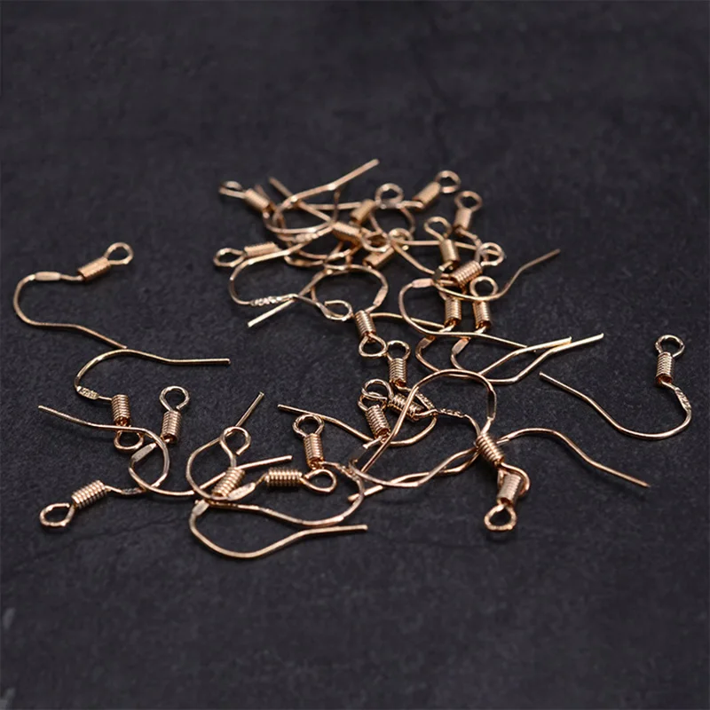 kc gold Mibrow, 100 шт./лот, Carven, 925 серебро, медная проволока для ушей, серьги, крючок для самостоятельного изготовления сережек, аксессуары для изготовления ювелирных изделий - Цвет: kc gold