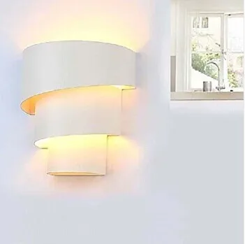 

White Metal Wall Sconce Modern Led Wall Light Stainless Steel bedroom living room corridor LED Stair Lights Lampara Pared