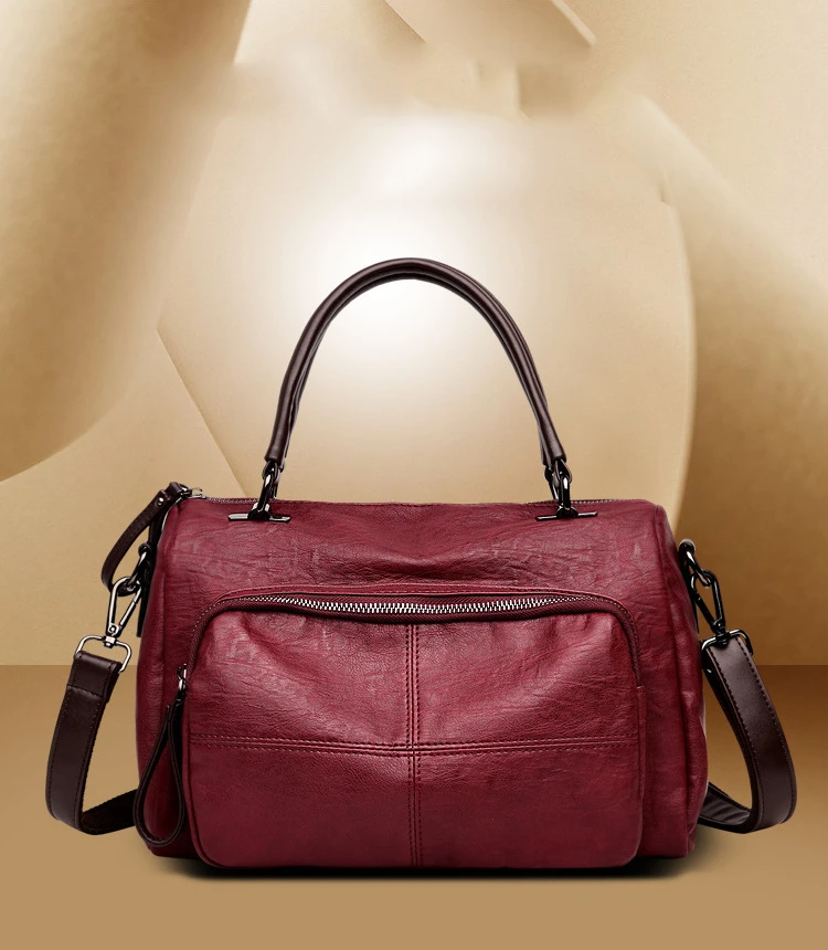 Amberler роскошные женские Сумки из искусственной кожи Tote сумки известных брендов женская сумка на плечо модная дизайнерская винтажная большая сумка женская
