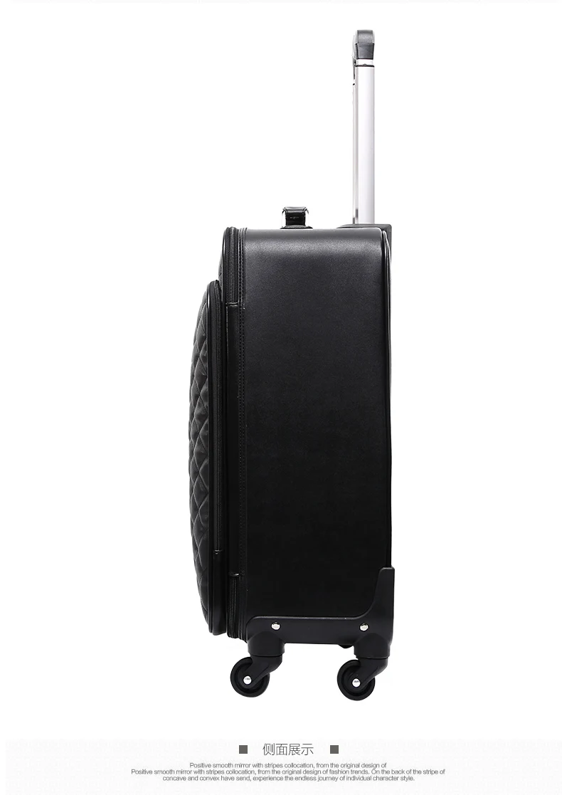 Ретро комплект багажных сумок на колесиках Spinner Женская тележка чехол 24 дюймов набор чемоданов колеса 20 дюймов PU Винтаж Cabin Travel Bag багажник