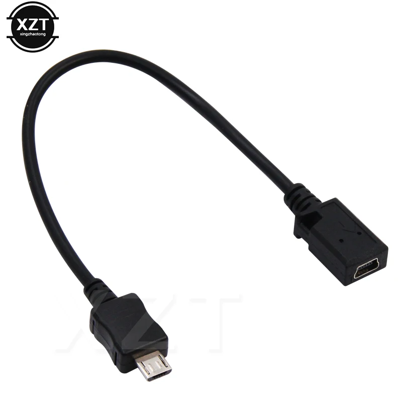 

0.1M 10cm Mini USB Female to Micro USB Male Connector Adapter Cable for phones MP3 MP4