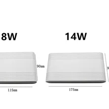 Крытый открытый светильник ing 8W14W светодиодный настенный светильник с регулируемой яркостью настенный светильник ing UP& Down AC110V-240V для коридора крыльца сада двора настенный светильник