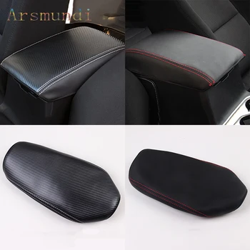 

For Mazda CX-5 CX5 2017-2018 leather Armrest Arm Rest Storage Console Box Top Mat Liner Pad Cover Cushion 1pcs Auto accessories