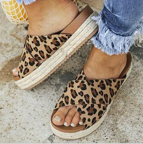 

2019 new summer new large size hemp rope thick bottom fish mouth ladies sandals thick bottom cool wedges women's sandals a072