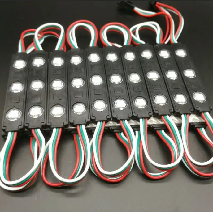 

LED module WS 2811 pixel module light for sign letter with lens SMD 5050 RGB DC12V 3 led 0.72W WS2811 UCS1903 SM16703 compatible