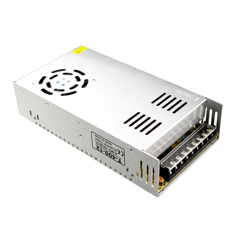 Светодиодный источник питания 12 В 33A 400 Вт трансформатор 220 в ac dc вольт драйвер для