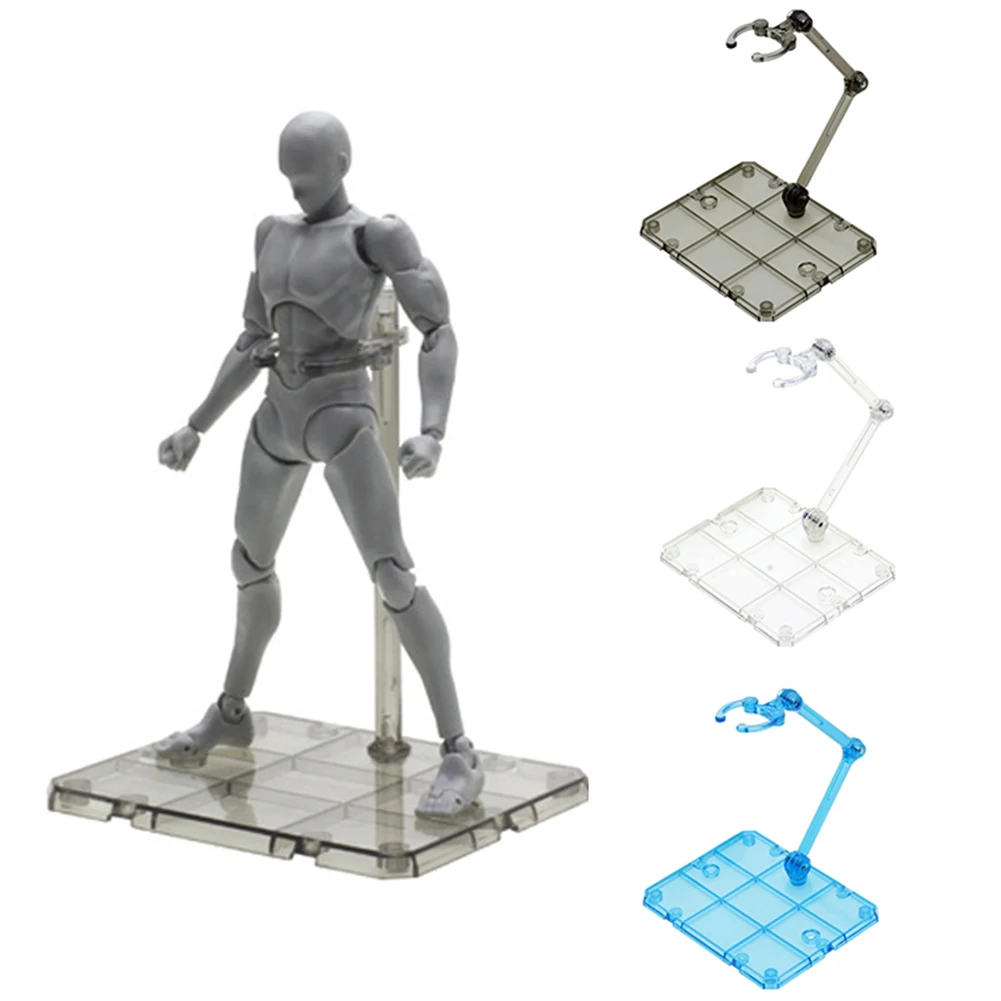 2X Clear Action Figure Holder Display Stand Base for HG RG SD SHF Gundam Model 