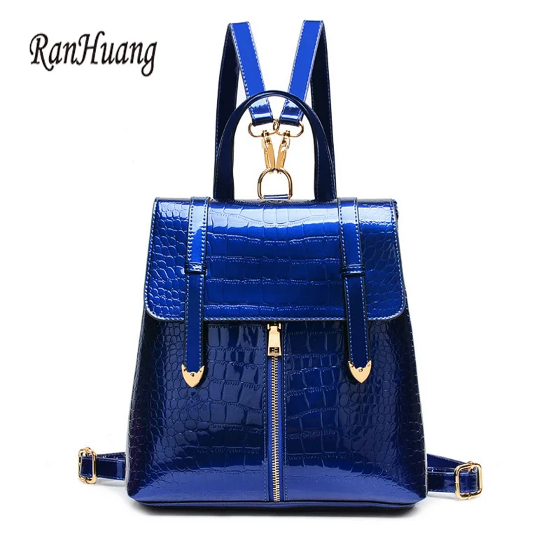 RanHuang font b Women b font PU Leather font b Backpack b font High Quality Patent