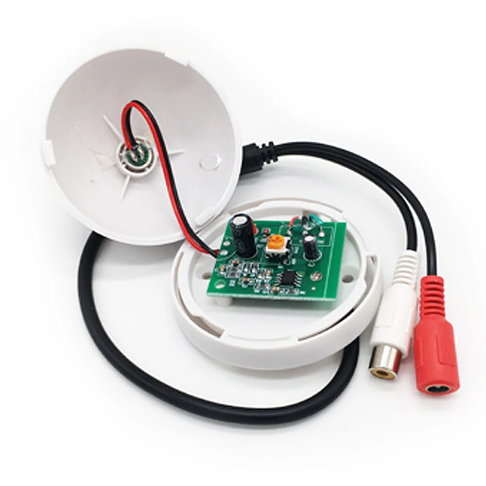 Гольф-образный Аудио Пикап устройство высокой чувствительности DC12V CCTV Микрофон для мониторинга звука