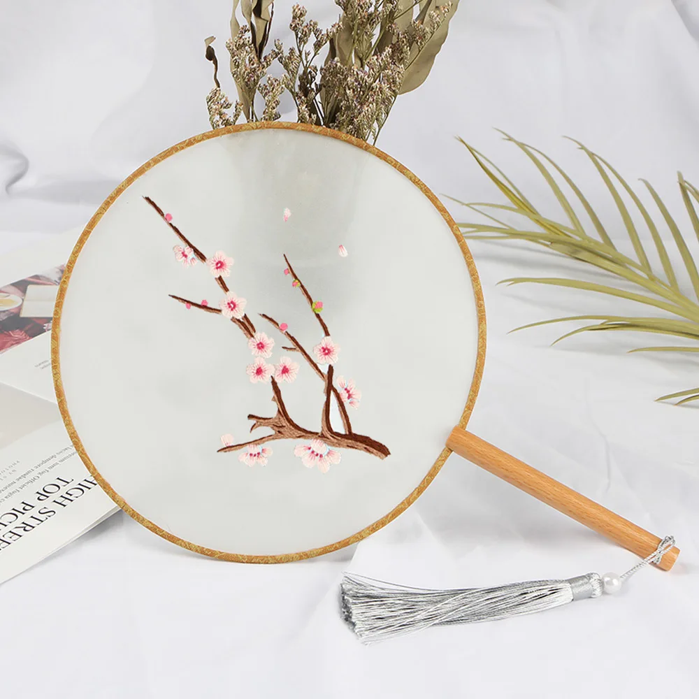 1pc Embroidery DIY Handmade Round Fan Material Bag Palace for Adult Beginners | Дом и сад