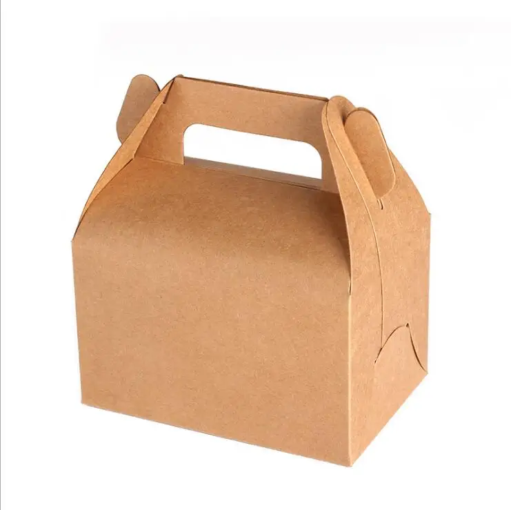 20 шт./партия пустые желобные коричневые белые цвета, подарочные бумажные картонные коробки для сувенир для свадебной вечеринки детский душ упаковка для тортов