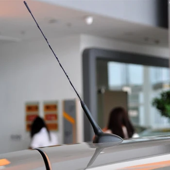 

DWCX 16" Black Car Screw On AM/FM Radio Aerial Antenna Amplified Roof Mast Whip Fuba Style for BMW Dodge Lexus Nissan Toyota