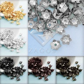 

20g Approx 120Pcs Flowers Filigree Bead Caps Findings 7x7x3.5mm Jewelry Findings Making End Caps FAST SHIP Wholesale