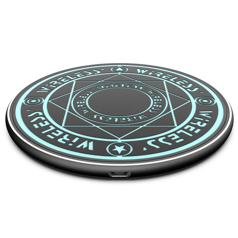 

10W Qi Wireless Charger Fast Quick Circle Magic Optical Array Charging Pad for iPhone X XS 8 Samsung Xiaomi Redmi Huawei