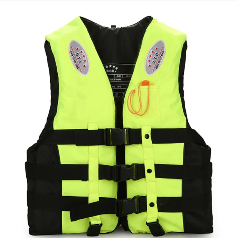 Salva vidas com Apito Esportes de Esqui 4 Cores Poliéster Jaqueta Colete Salva vidas Adulto Náutica Natação Água à Deriva Colete Homem Jaqueta l xl Xxl
