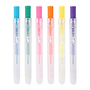 

Multi 6 Colors Rainbow Write Cute Korean Japanese Permanent Highlighter Markers Pen Set For School Supply AHM27301