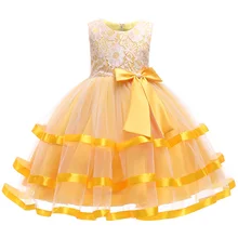 Летняя детская одежда, платье принцессы с цветочным узором для девочек платье для свадебной вечеринки элегантное платье одежда для маленьких девочек с юбкой-пачкой на возраст от 2 до 12 лет