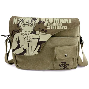 

Anime Naruto Cosplay 2017 new retro canvas shoulder Messenger bag men and women casual shoulder bag