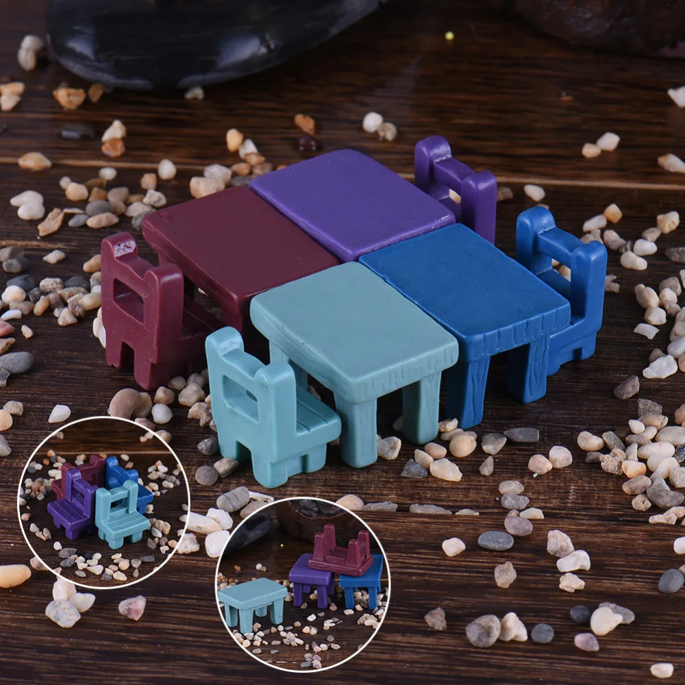 Mini Tables Chairs Furniture Figurine Crafts Landscape Plant Miniatures Decors Lovely Fairy Resin Garden Ornaments Garden supply Mini Tables Chairs Furniture Figurine Crafts Landscape Plant Miniatures Decors Lovely Fairy Resin Garden Ornaments Garden supply
