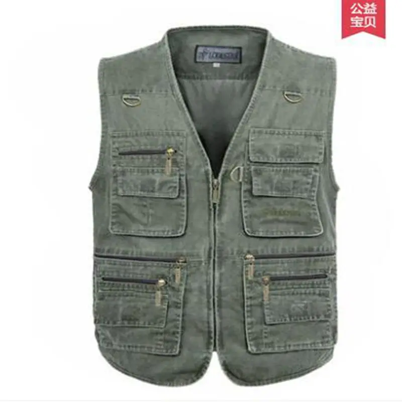 

Summer casual men vest Plus Size Vest Men Multi Pocket New Arrival Multi-pockets Photography Cameraman Vest size S-7XL