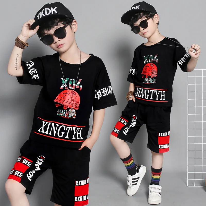Fashion 2PCS Causal Kids Baby Boy Clothes T Shirt+Trousers Sports Pants