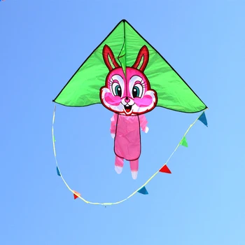 

free shipping high quality happy rabbit kite flying children kites with handle line outdoor toys kites factory albatross kites