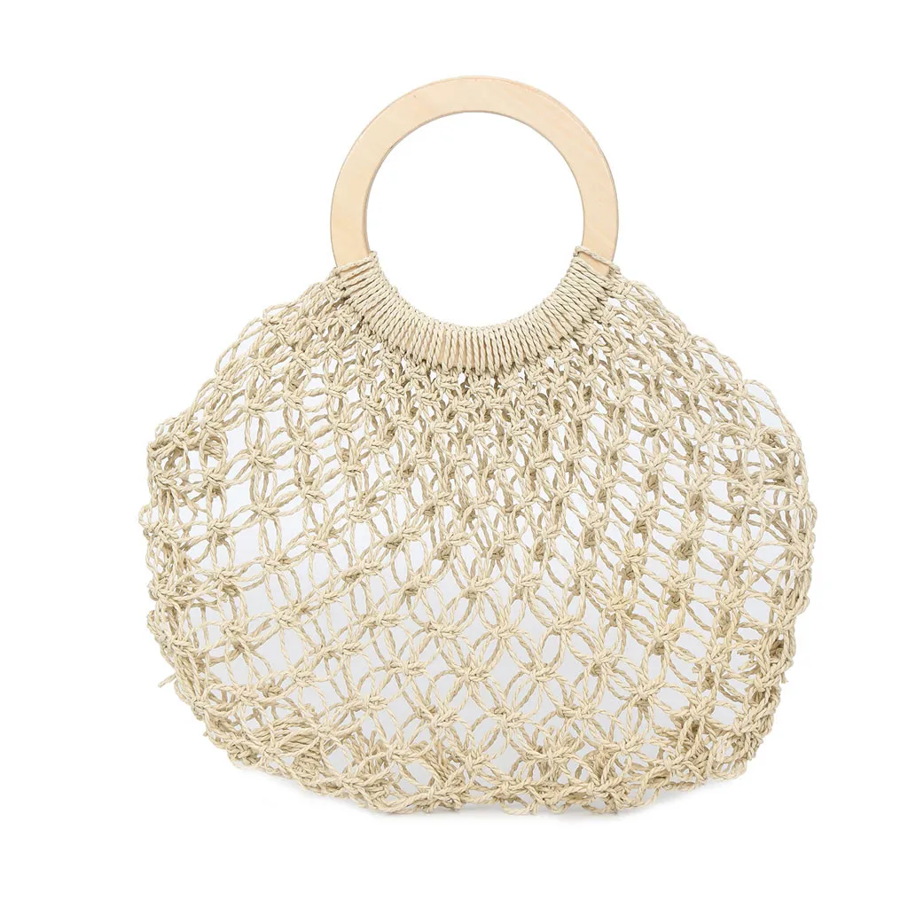 

Woman Bag Fashion Straw Woven Solid Color Handbag Wild Hollow Beach carteras mujer de hombro y bolsos bags for women 2019