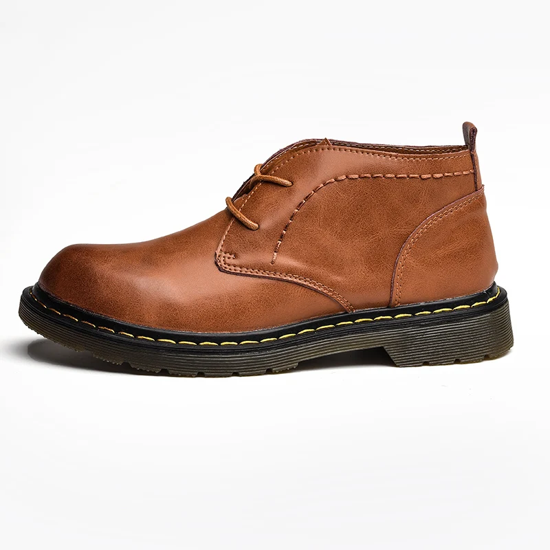 

Split Autumn Winter Vintage Motorcycle Boots Male Leather Chukka Shoes Men'S Ankle Boots 7#28D50