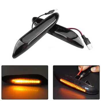 

2PCS Smoke LED Side Marker Light Turn Signal Lamp Indicators 16 LED Flowing Light For BMW E90 E91 E92 E39 E60 E46 E83 E53 E36