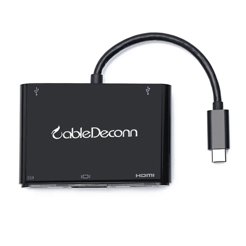 Адаптер thunderbolt 3 для Macbook usb Type C HDMI VGA 1 2 0 многопортовый зарядный кабель| |