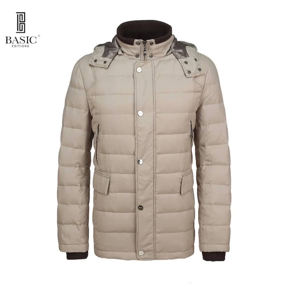 Basic Editions Winter Mens Clothing Casual Down Jacket With Thick Warm