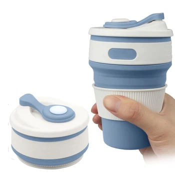 Folding Silicone Portable Coffee Cup Travel Telescopic Collapsible Drinking Cup Leakproof BPA Free Water Cups Folding Silicone Portable Coffee Cup Travel Telescopic Collapsible Drinking Cup Leakproof BPA Free Water Cups