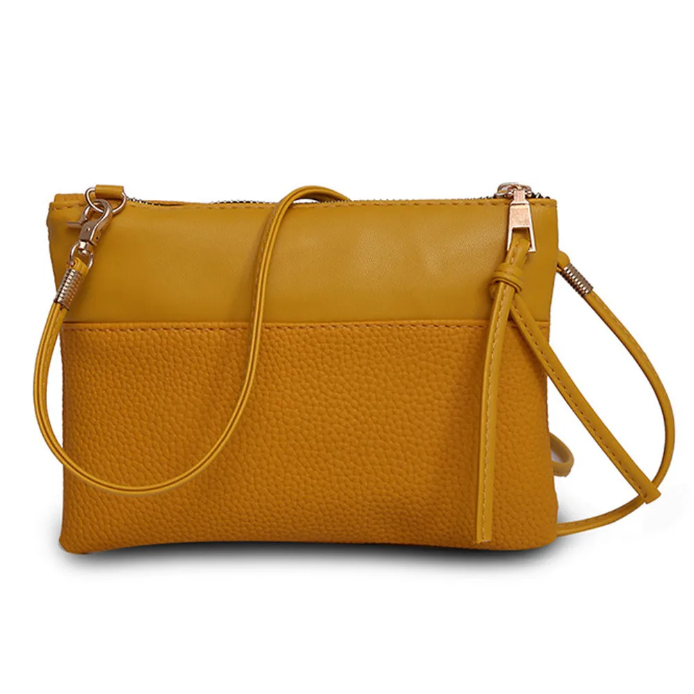 Women Fashion Pure Color Handbag Small Mini Flap Shoulder Bag Simple Large Tote Ladies Purse Famous Brand Crossbody Bags #YL5 | Багаж и