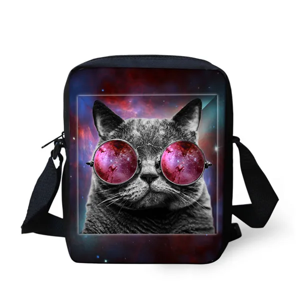 3D животное, черная кошка печать сумка-мессенджер для женщин повседневные сумки через плечо, дамская сумочка маленькая сумка через плечо Bolsos Mujer - Цвет: CC2219E