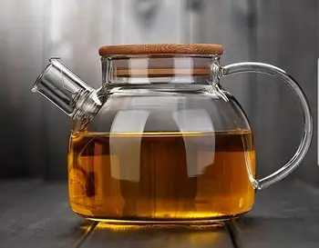

12 pcs 1000ml Heat Resistan Glass Teapot simple kettle tea pot Convenient Office Tea coffee pot
