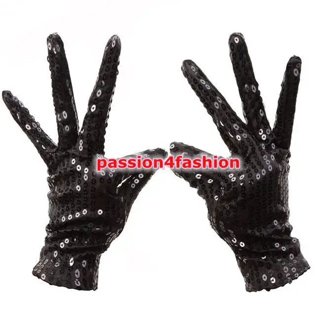 FANCY DRESS # MICHAEL JACKSON SILVER SEQUIN GLOVE