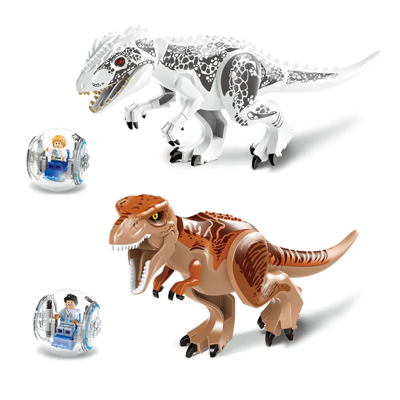 Original Jurassic World Tyrannosaurus Rex Building font b Blocks b font Jurassic Dinosaur Figures Bricks font